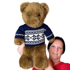 1996 American Eagle Outfitters Holiday Teddy Bear 21"‎ Plush Stuffed Animal Toy